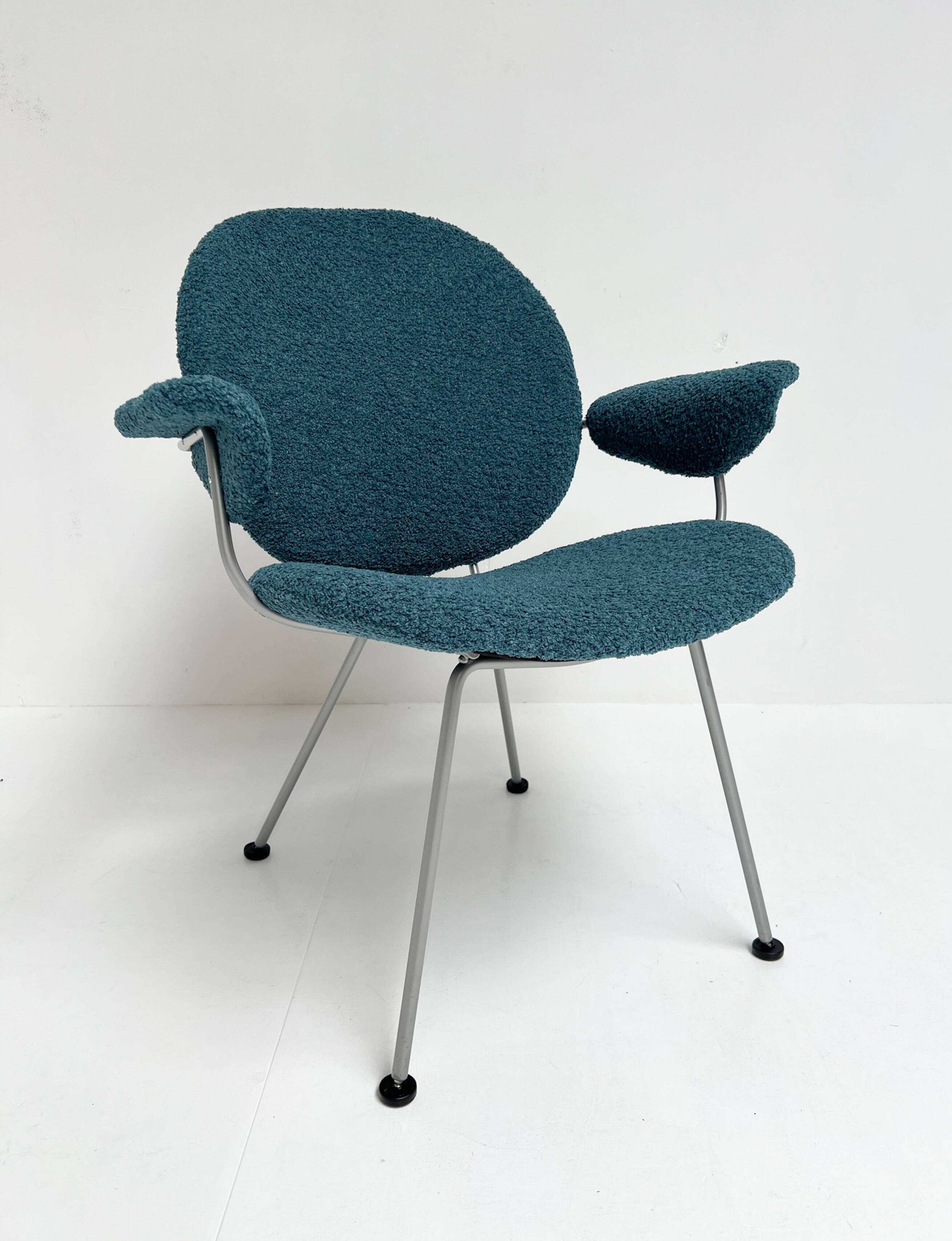 Reupholstered Trienale armchair by Willem Gispen for Kembo Rhenen