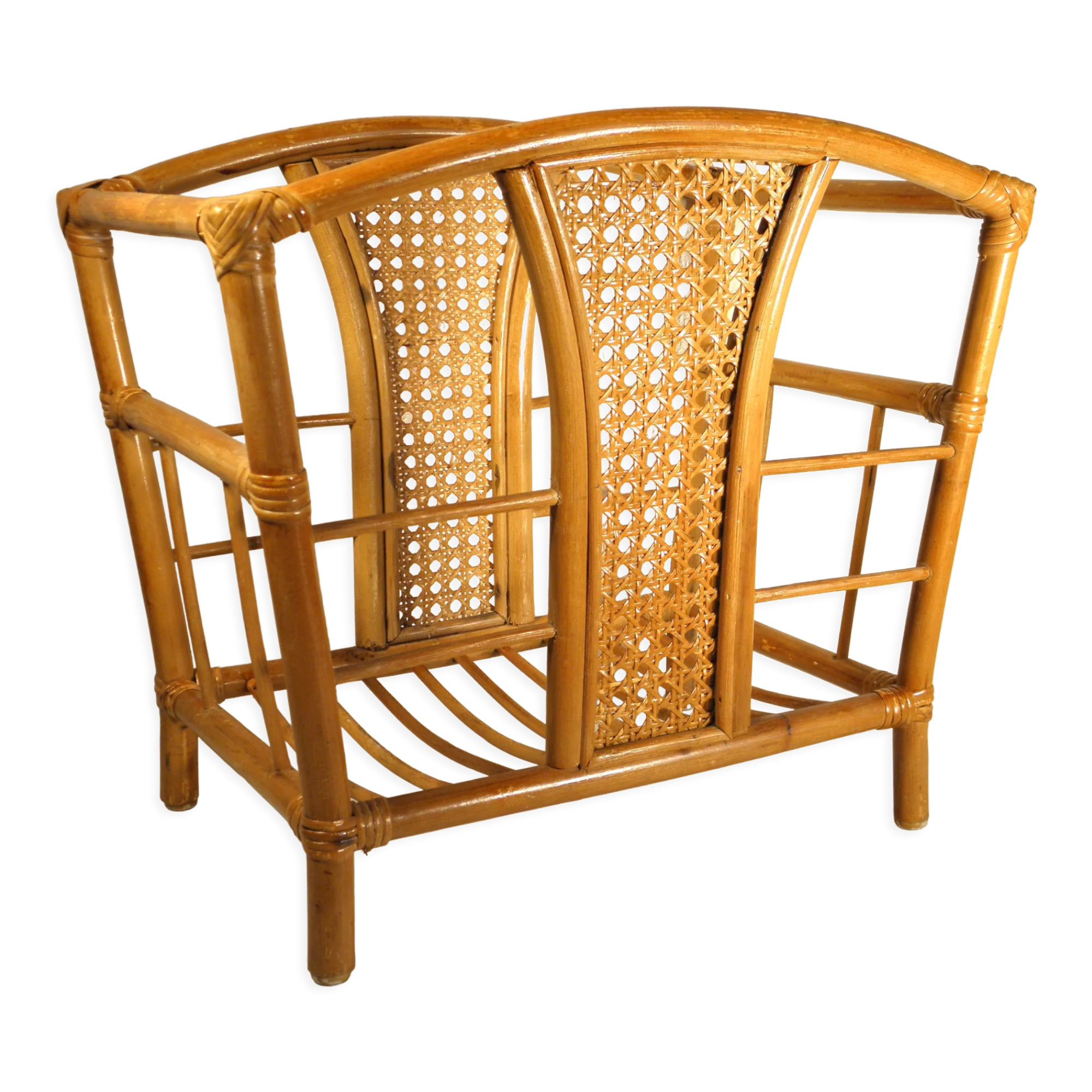 Rattan and canning magazine holders