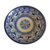 Ancien grand plat oriental en céramique, année 50
