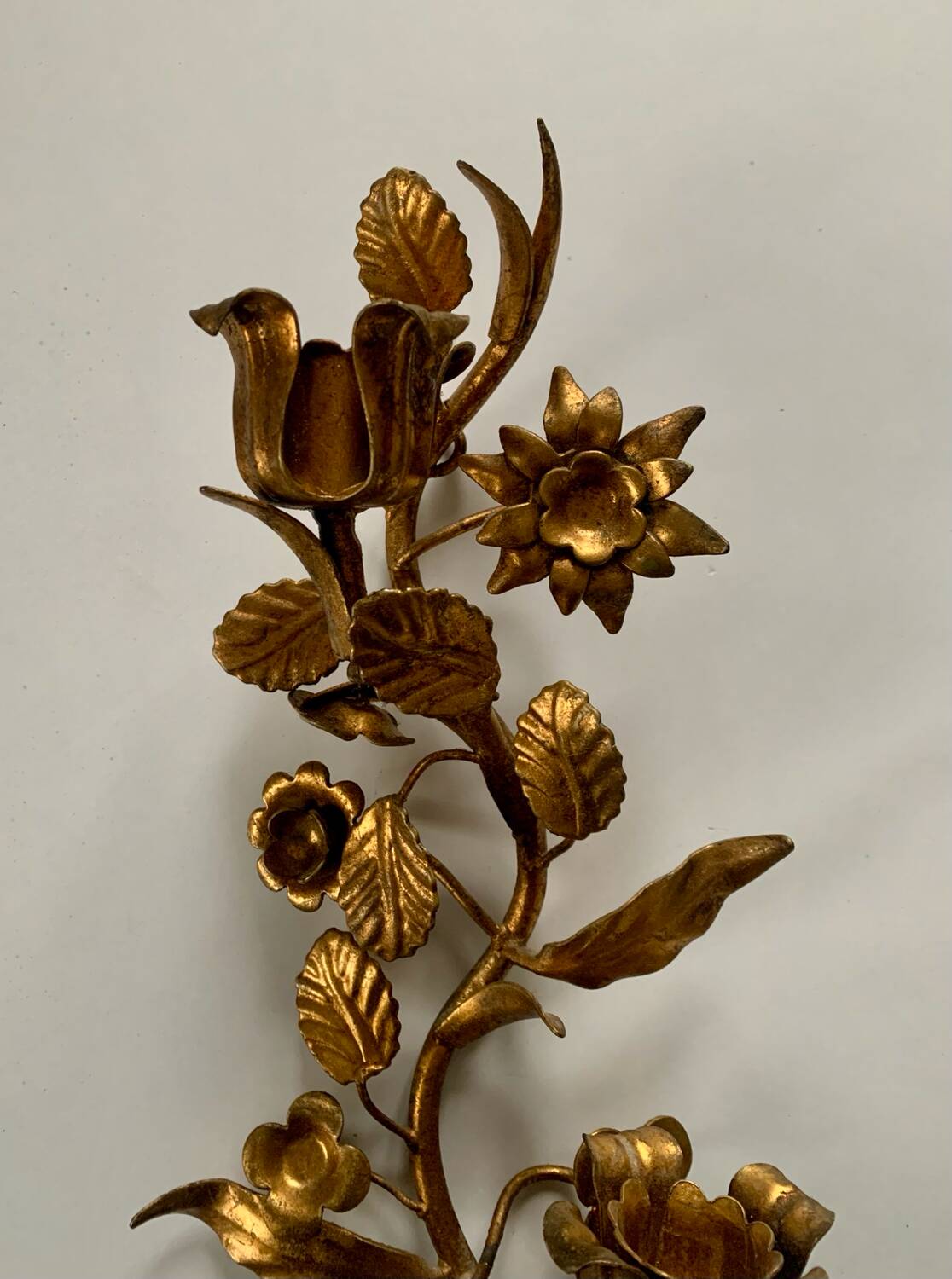 70s wall candle holder