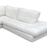 Leather sofa, white leather corner sofa, Crozatier