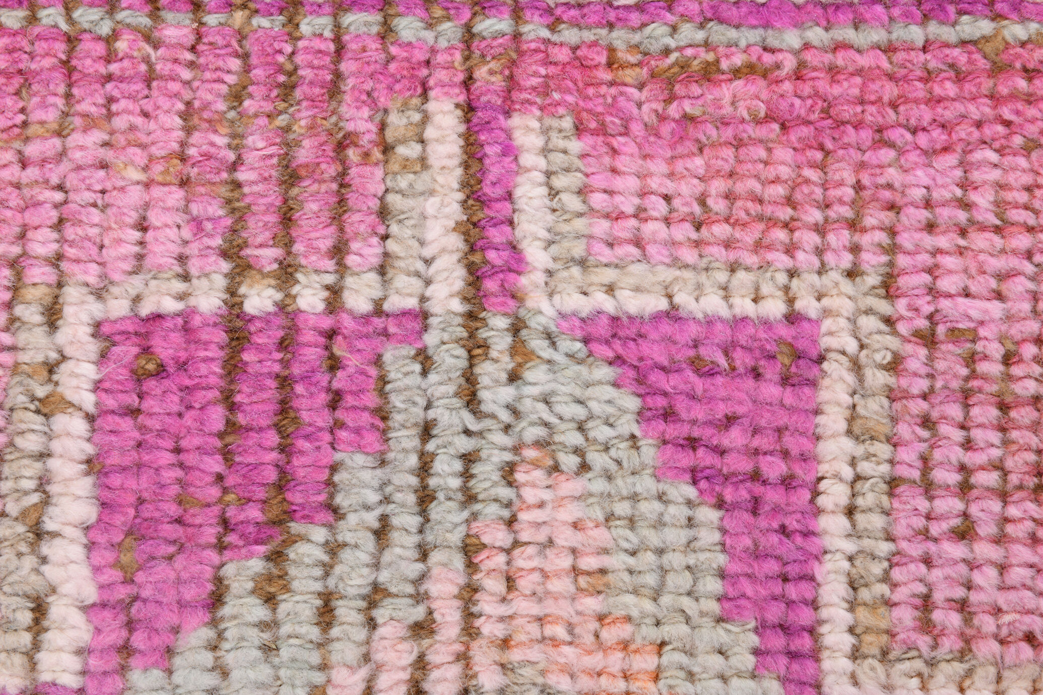 Pale pink vintage runner rug 300x86cm