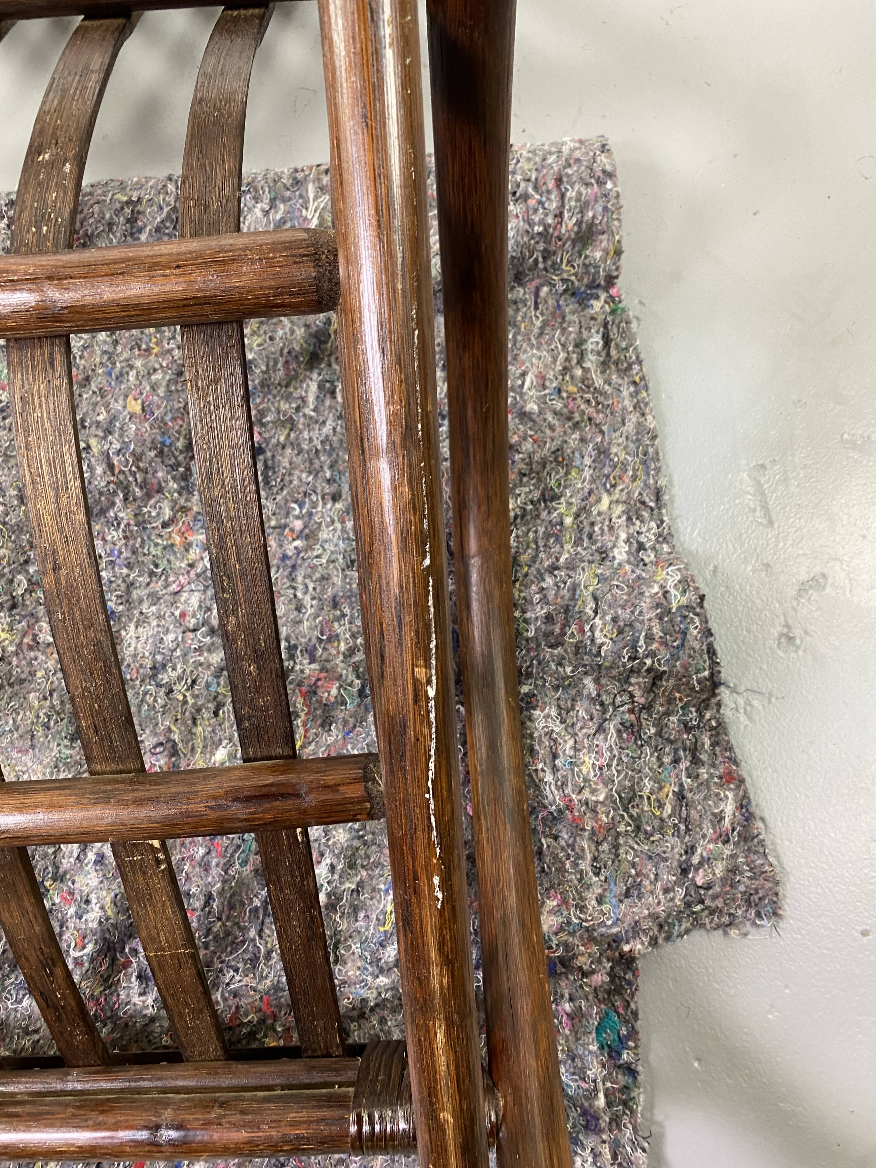 Rattan and bamboo armchair