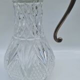 Carafe ancienne en cristal et plaqué argent