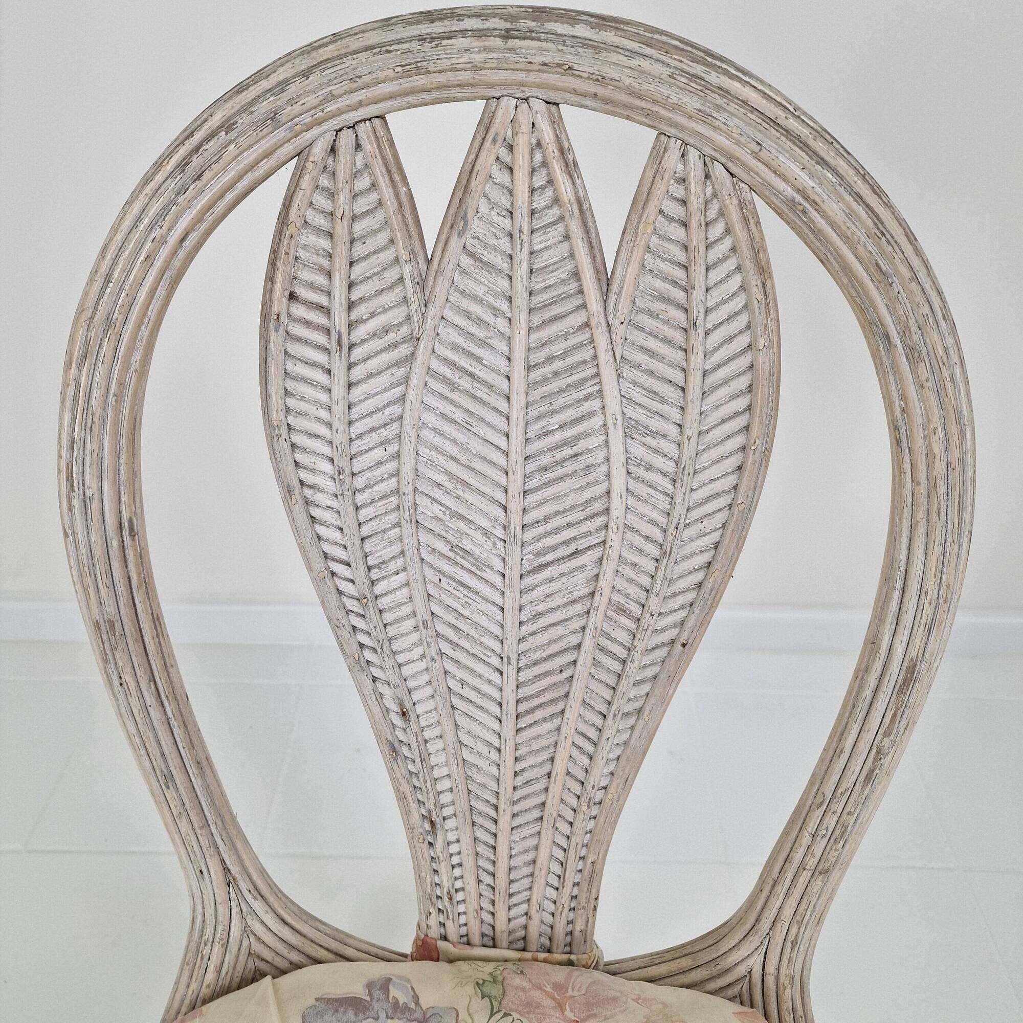 Set of 4 Vintage 'Palm Leaf' Chairs by Vivai del Sud – Hollywood Regency
