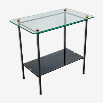 Glass and metal console, 1960