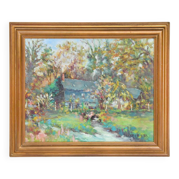 Bernard delettre (1937) oil on canvas landscape