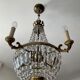 Balloon chandelier in bronze and grapevines 8 lamps