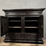 Renaissance style blackened wood sideboard or valet cupboard circa 1850