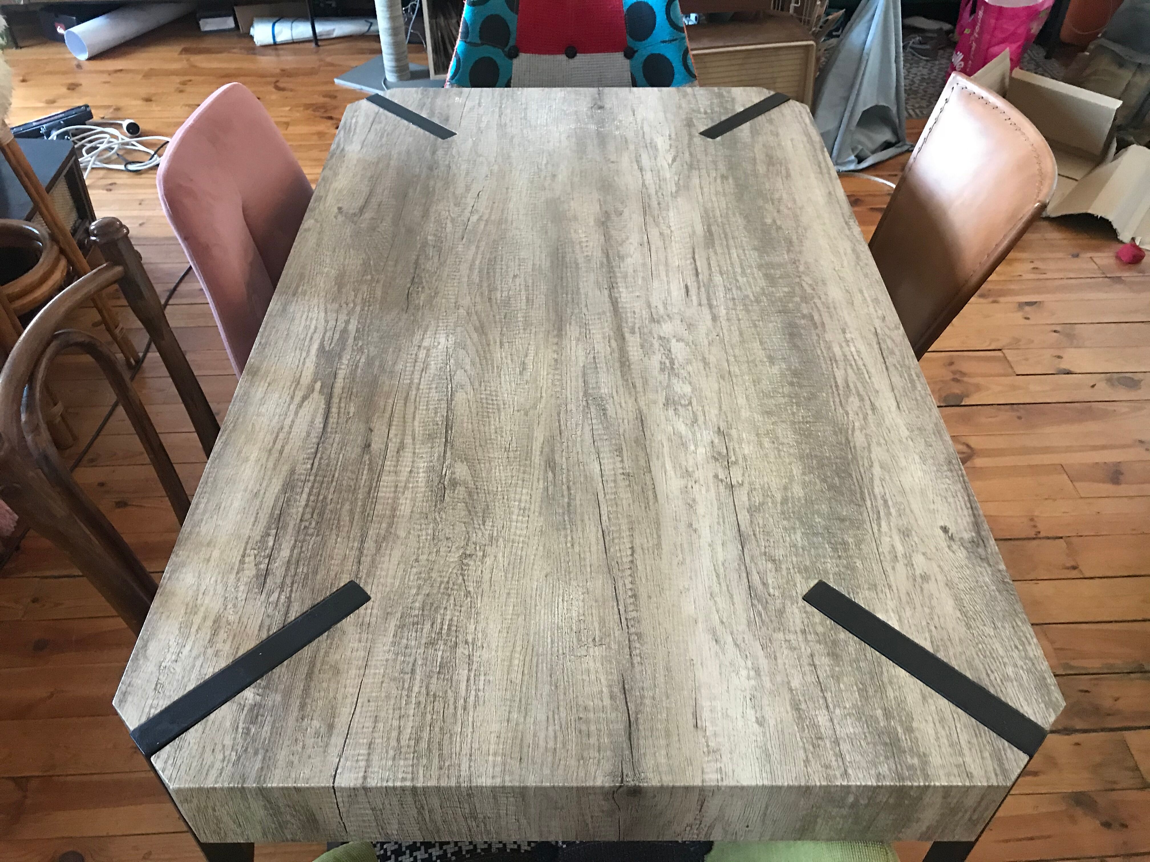 Table wood and metal indus style