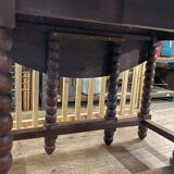 Wooden table with gateleg flaps