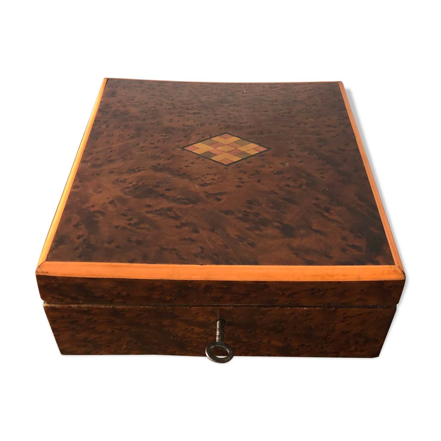 Walnut padded jewelry box