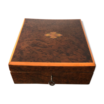 Walnut padded jewelry box