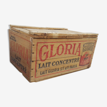 Gloria milk advertising crate