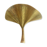 Wall lamp golden brass frame sheets by Ginko Biloba