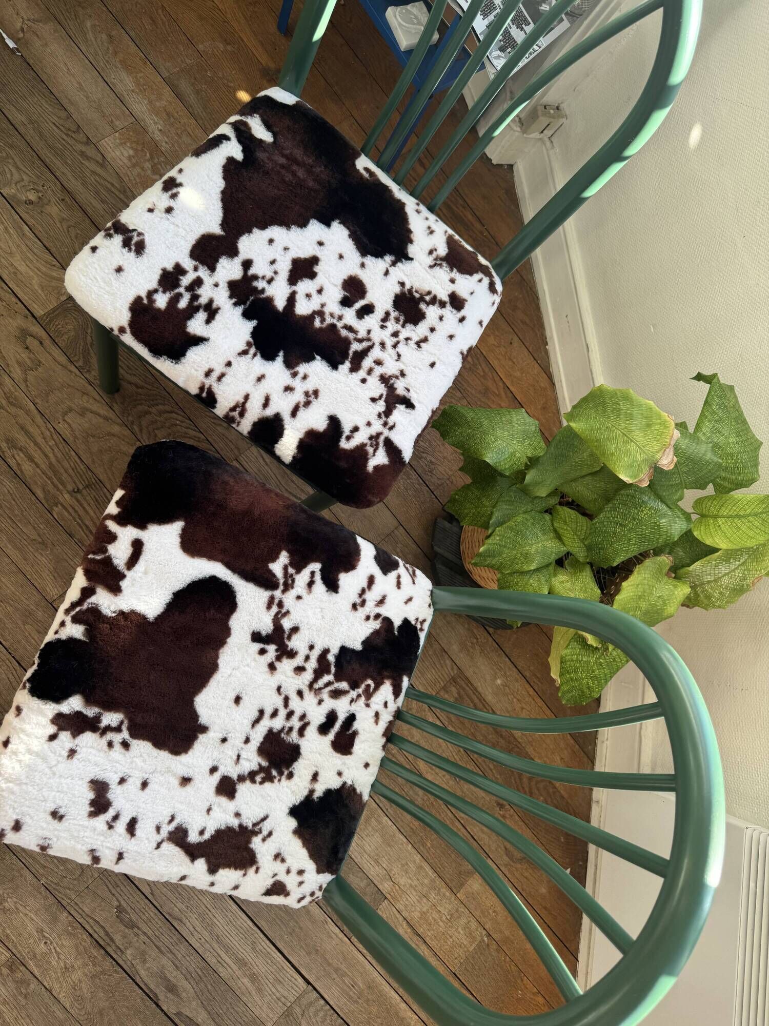 Animal print chairs