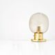 Glashütte Limburg ceiling lights Brass and glass Germany 1970 Labelled