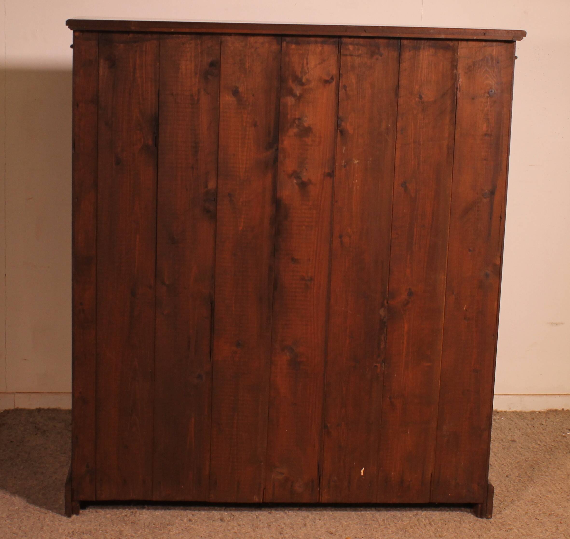 open mahogany library - 19th century