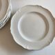 Set 10 plates with godrons in English iron earth 1950