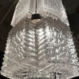 Chandelier by Kaiser Leuchten, frosted glass, Germany 1960