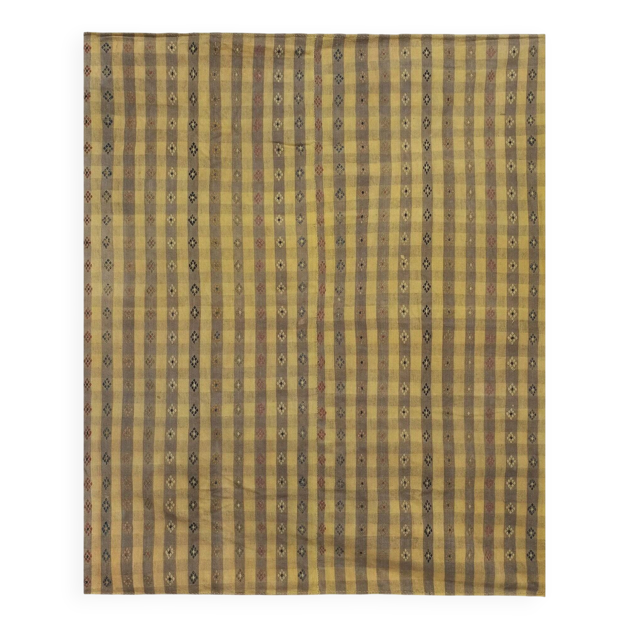 Vintage Turkish kilim handwoven 214x262 cm