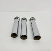 Set of 3 minimalist chrome tube ceiling / wall lamps, 1970s
