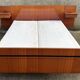 Electric double bed, varnished wood, vintage, 1960s