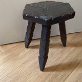 Tripod stool in raw wood art
