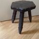 Tripod stool in raw wood art