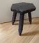 Tripod stool in raw wood art