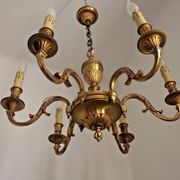 French art nouveau bronze empire style 6 lights chandelier