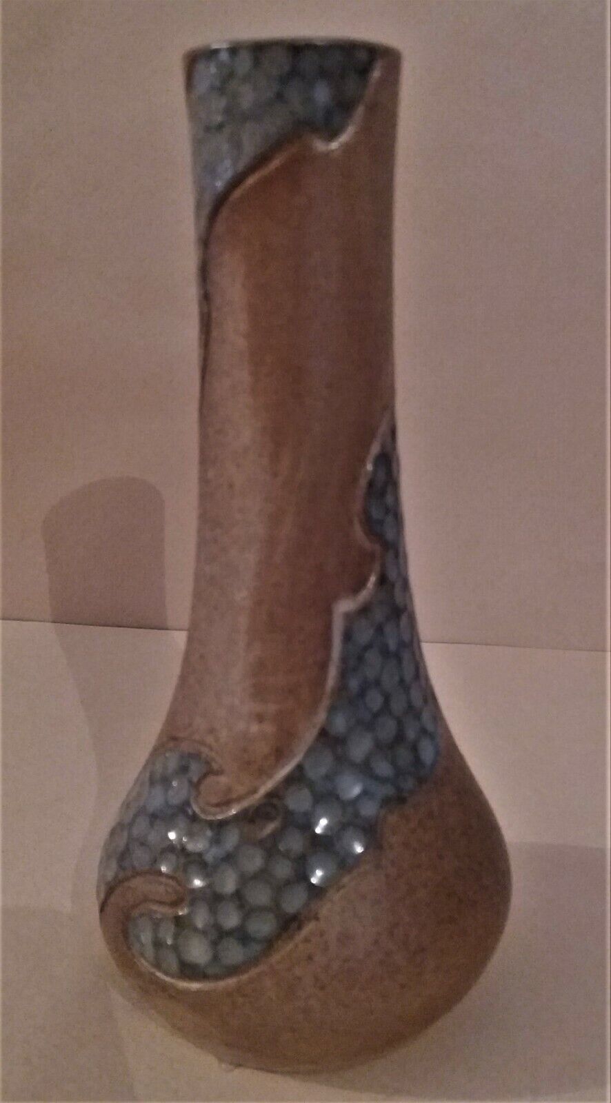 Vintage stoneware vase signed 5 B