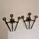 Pair of metal wall lamps from the 50