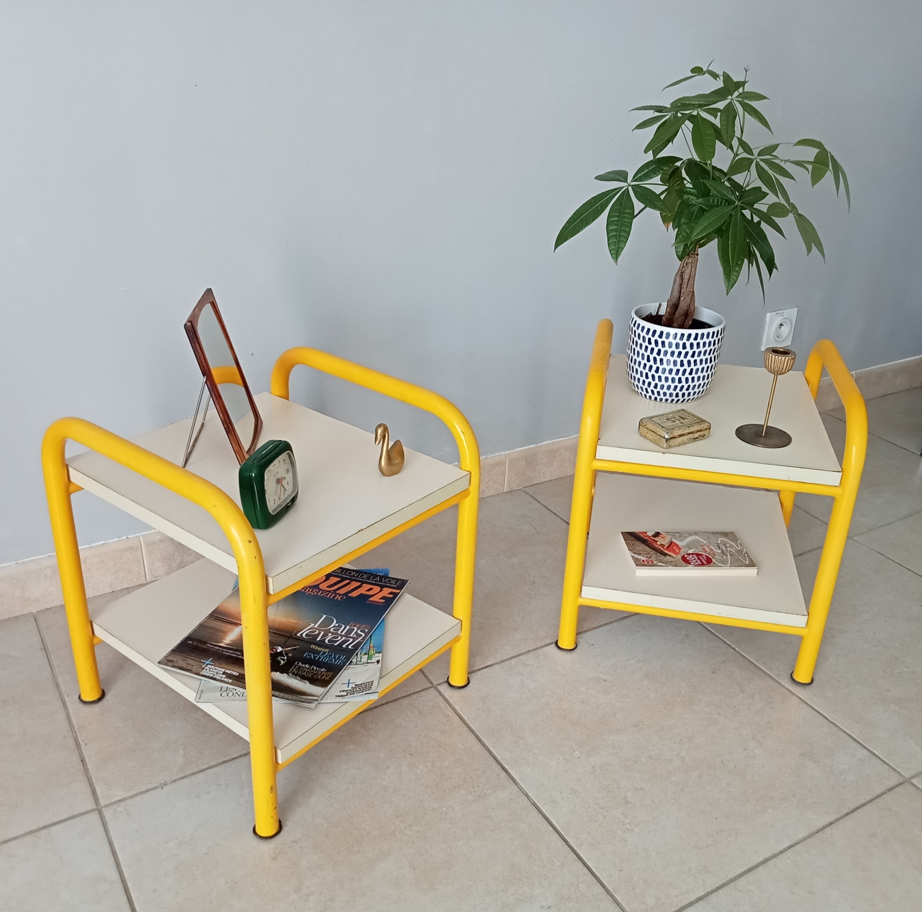 Pair of 80s bedside tables