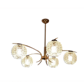 Vintage chandelier 5 burners large diameter