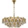 Chandelier in gilded brass and crystal glass by Palwa, Germany, 1960s.