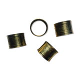 Four rounds of old brass towel around 1930