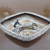Empty ceramic rock pocket signed 60s