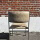 Set of 4 vintage chairs in chrome and faux leather.