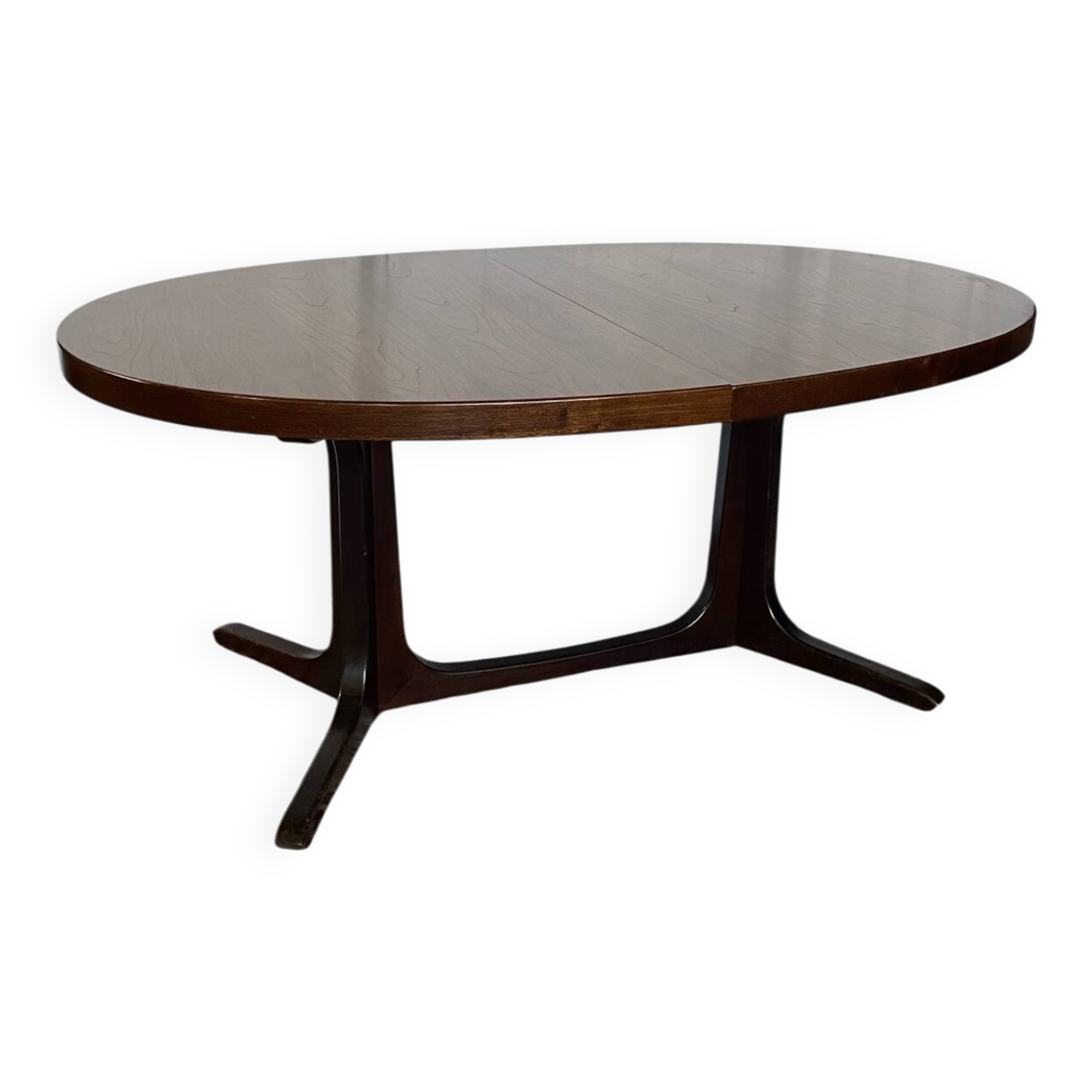 Table ovale extensible en placage d’orme