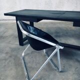 Plona Leather Side Chair by Giancarlo Piretti for Castelli, 1970s