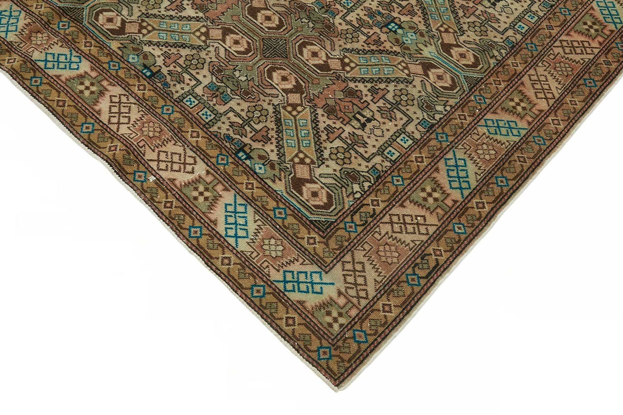 Turkish Wool Vintage Kayseri Rug 197 cm x 282 cm