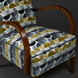 Modernist armchair from the 1930s/40s – Birchwood, original springs, fully