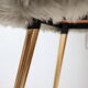 Pelfran mouldy chair in faux grey fur