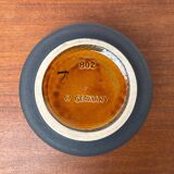 Mid-century brutalist West German pottery punch bowl and cups by WGP of Dümler & Breiden, 1960s, set of 10.