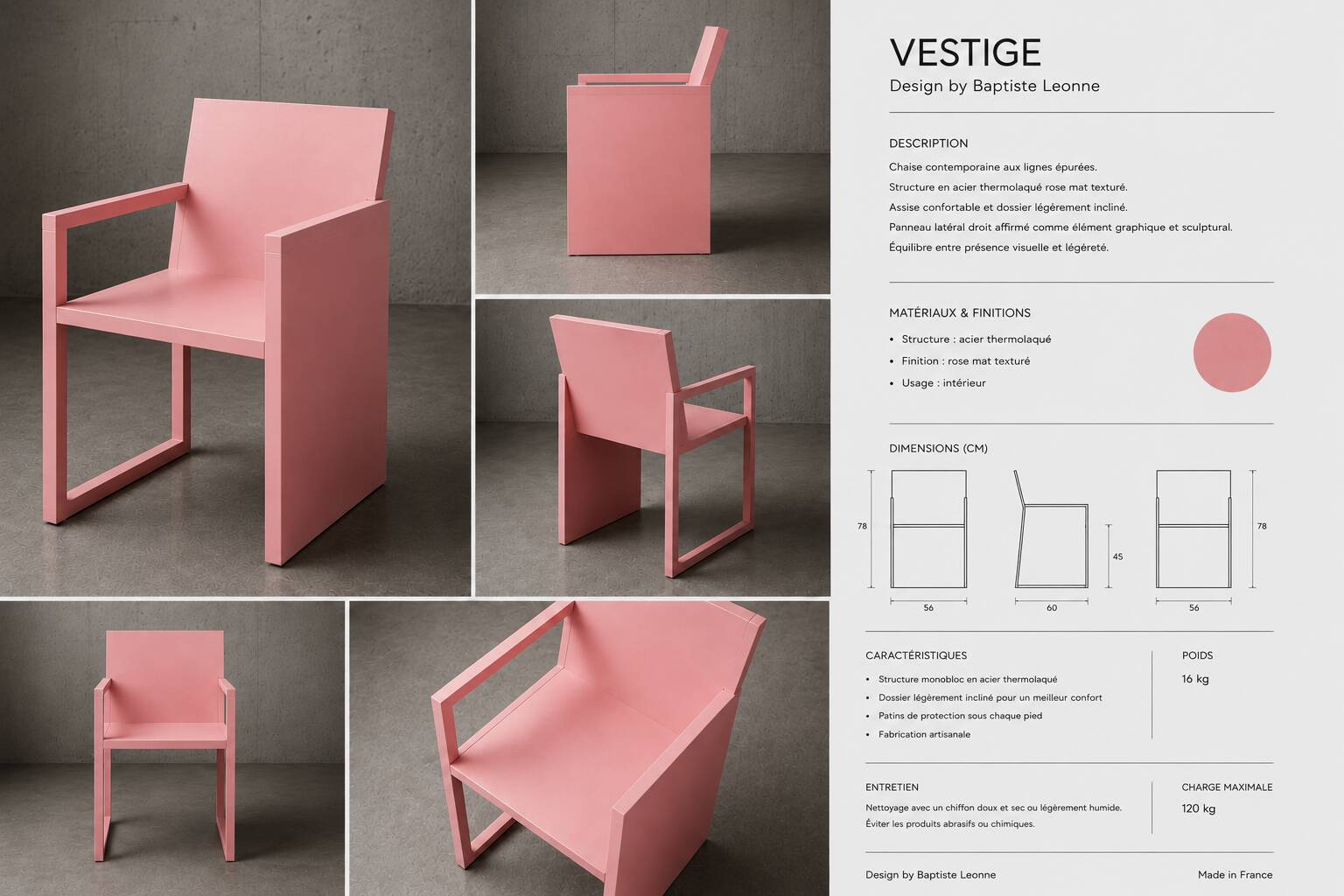 Chaise vestige by Baptiste Leonne