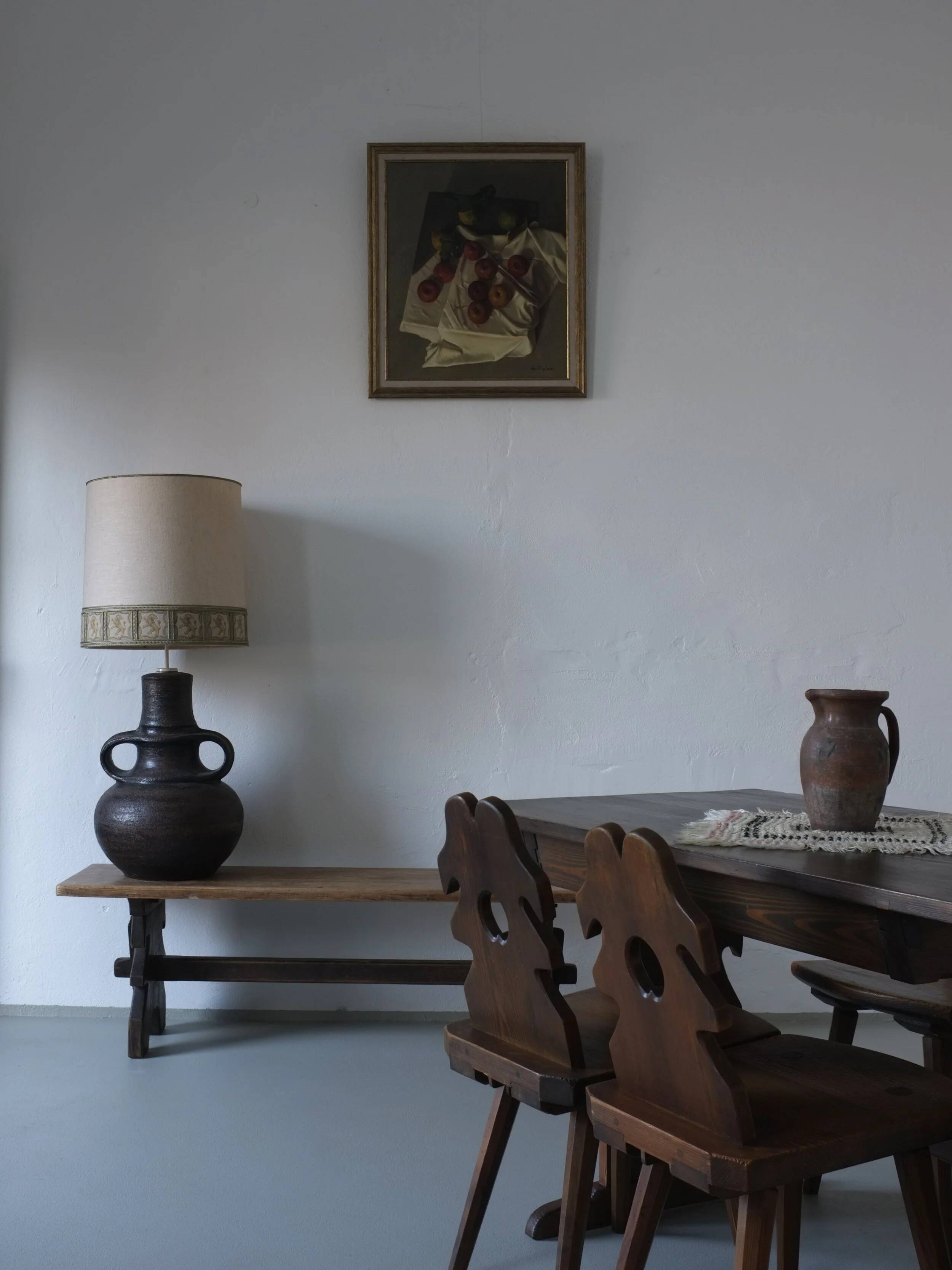 Vintage realism still life oil painting by Pipino | Italy