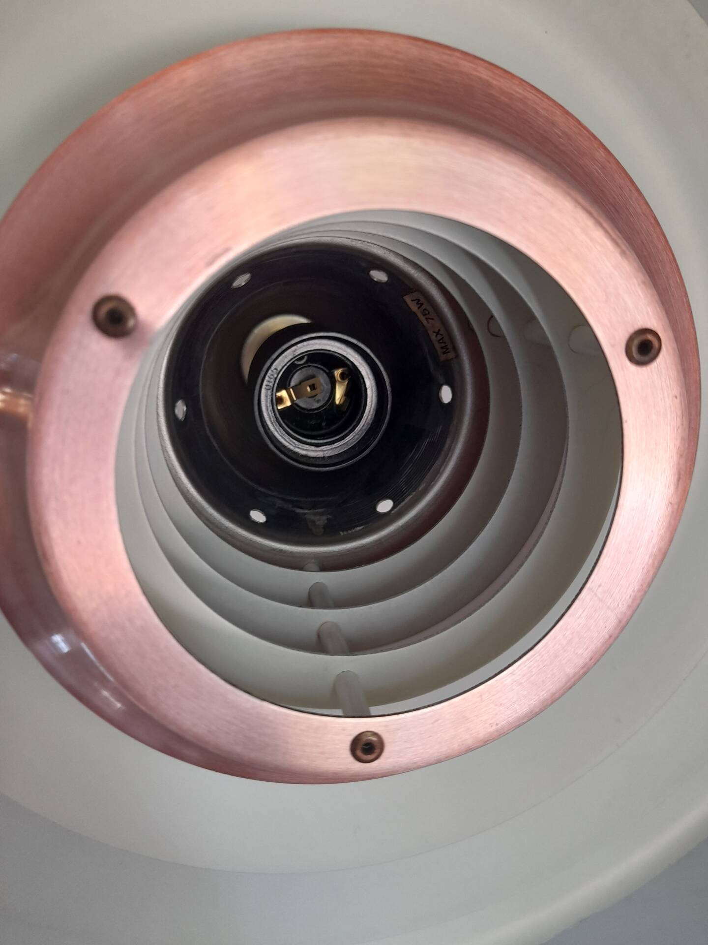 Danish suspension in red copper 60s