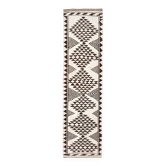 Tapis Kilim 3x10 Marron Crème 82x320Cm