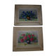 Paire de peinture de fleurs